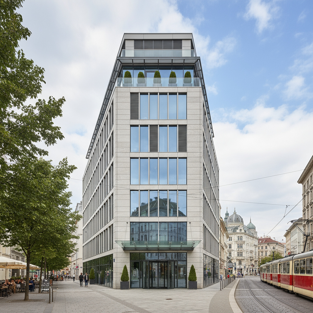 Bürogebäude in Wien, Außenansicht